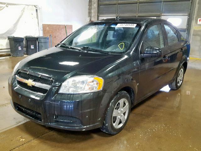 KL1TD56EX9B348074 - 2009 CHEVROLET AVEO LT BLACK photo 2