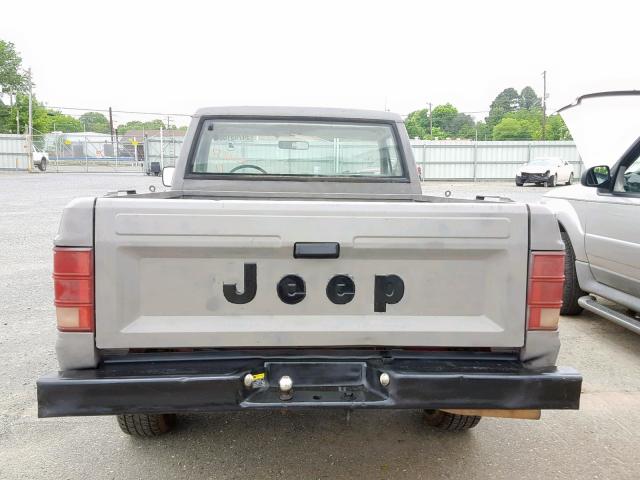 1J7FT26E2KL408837 - 1989 JEEP COMANCHE GRAY photo 6