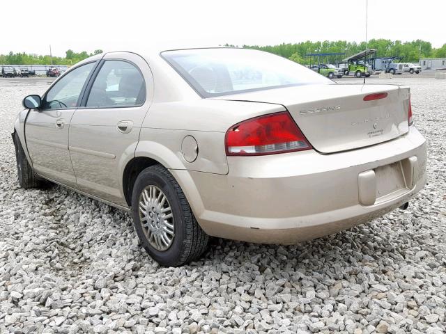 1C3EL46R92N141220 - 2002 CHRYSLER SEBRING LX GOLD photo 3