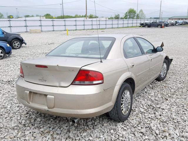 1C3EL46R92N141220 - 2002 CHRYSLER SEBRING LX GOLD photo 4