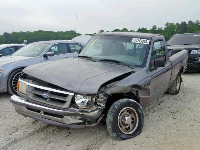 1FTCR10AXVUB15836 - 1997 FORD RANGER GRAY photo 2