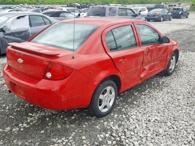 1G1AL55F077147693 - 2007 CHEVROLET COBALT LT RED photo 4