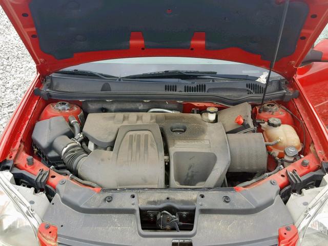 1G1AL55F077147693 - 2007 CHEVROLET COBALT LT RED photo 7