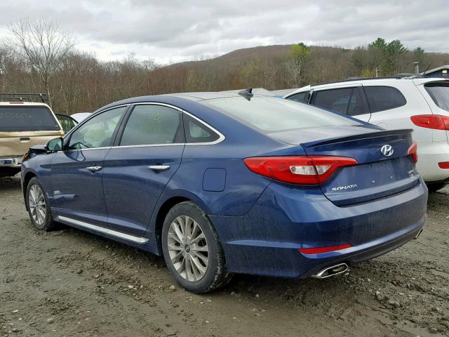 5NPE34AF4FH010940 - 2015 HYUNDAI SONATA SPO BLUE photo 3