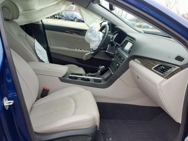 5NPE34AF4FH010940 - 2015 HYUNDAI SONATA SPO BLUE photo 5