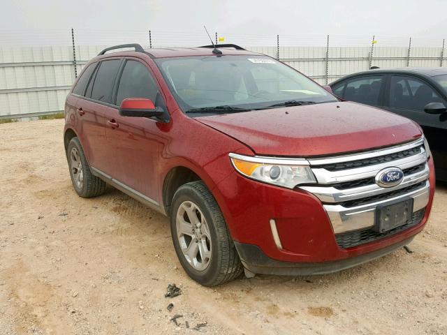 2FMDK3JC1DBA31795 - 2013 FORD EDGE SEL MAROON photo 1