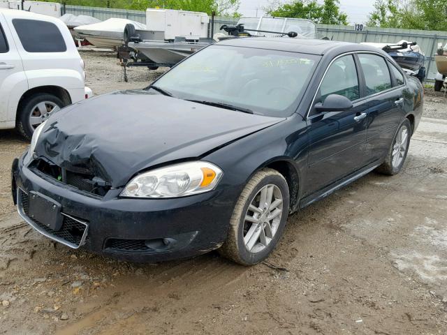 2G1WC5E31D1256894 - 2013 CHEVROLET IMPALA LTZ BLACK photo 2