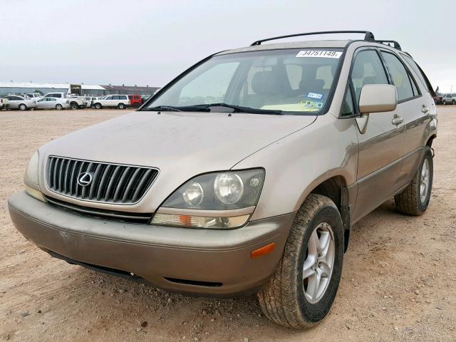 JT6HF10U2X0034033 - 1999 LEXUS RX 300 BEIGE photo 2