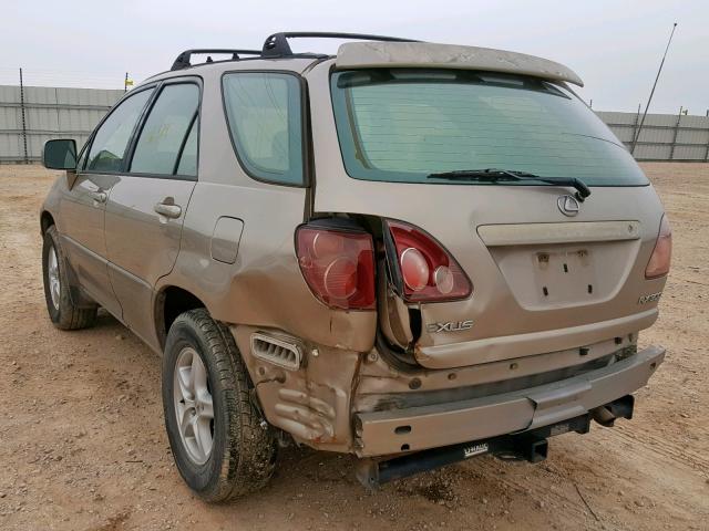 JT6HF10U2X0034033 - 1999 LEXUS RX 300 BEIGE photo 3