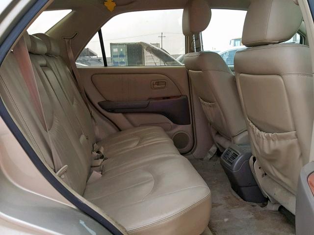 JT6HF10U2X0034033 - 1999 LEXUS RX 300 BEIGE photo 6