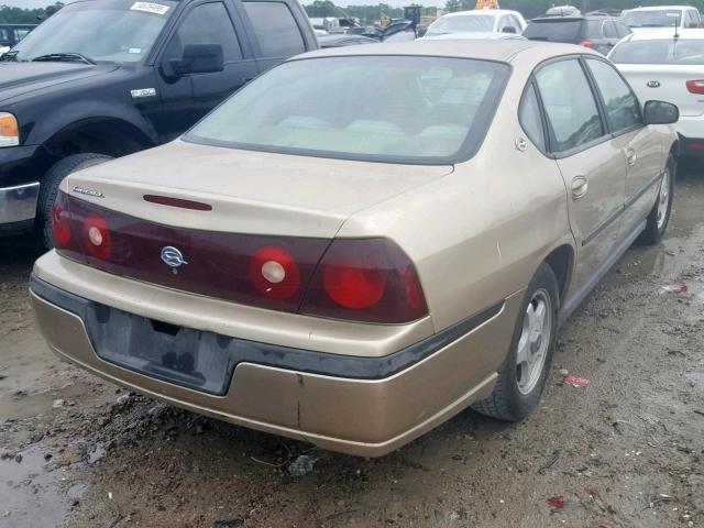 2G1WF52E149139458 - 2004 CHEVROLET IMPALA GOLD photo 4