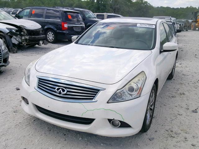 JN1CV6AR3BM356777 - 2011 INFINITI G37 WHITE photo 2