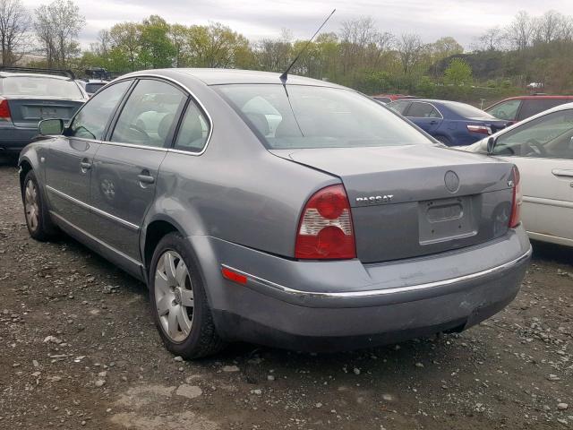 WVWRH63BX3P299752 - 2003 VOLKSWAGEN PASSAT GLX GRAY photo 3