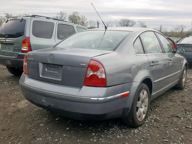 WVWRH63BX3P299752 - 2003 VOLKSWAGEN PASSAT GLX GRAY photo 4