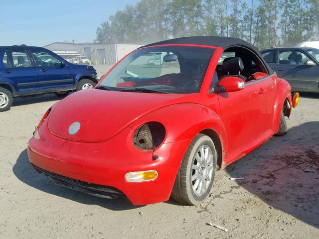 3VWCM31Y34M345935 - 2004 VOLKSWAGEN NEW BEETLE RED photo 2