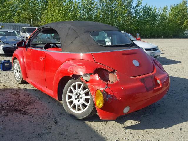 3VWCM31Y34M345935 - 2004 VOLKSWAGEN NEW BEETLE RED photo 3