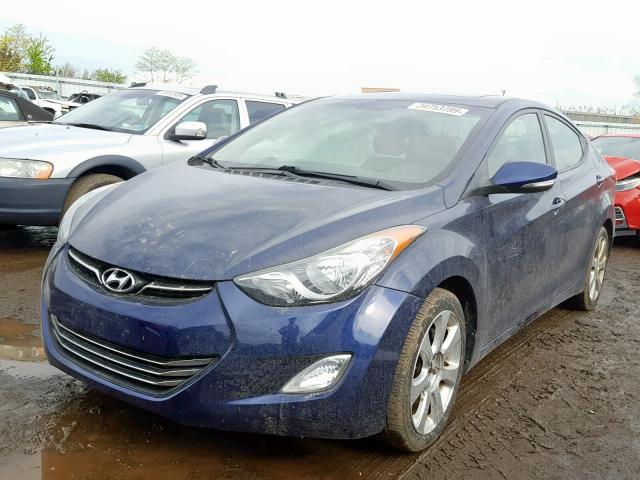 5NPDH4AE1CH145695 - 2012 HYUNDAI ELANTRA GL BLUE photo 2