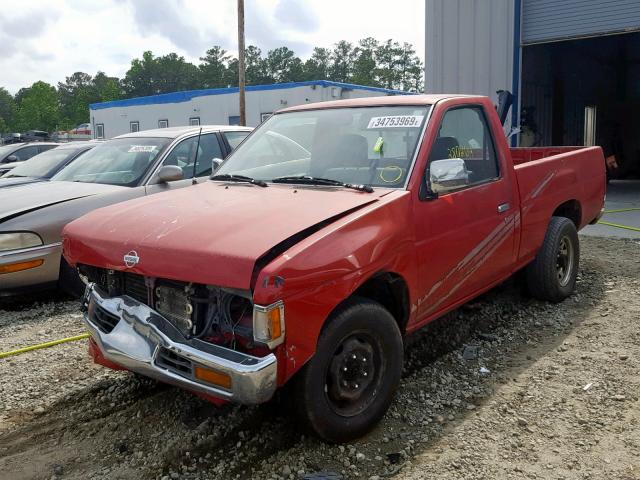 1N6SD11S4PC358727 - 1993 NISSAN TRUCK SHOR RED photo 2