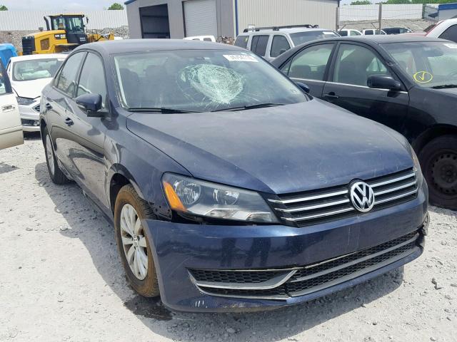 1VWAP7A34CC090433 - 2012 VOLKSWAGEN PASSAT S BLUE photo 1