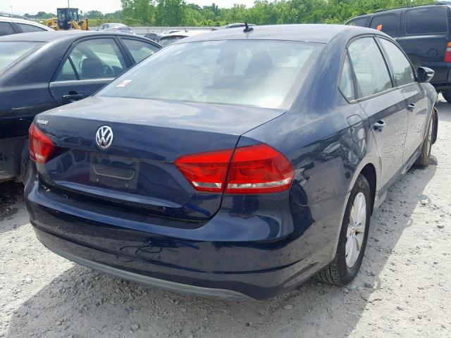 1VWAP7A34CC090433 - 2012 VOLKSWAGEN PASSAT S BLUE photo 4