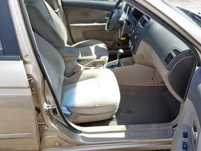 KNAFE122775481200 - 2007 KIA SPECTRA EX TAN photo 5