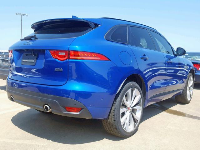 SADCL2GX9JA287647 - 2018 JAGUAR F-PACE R - BLUE photo 4