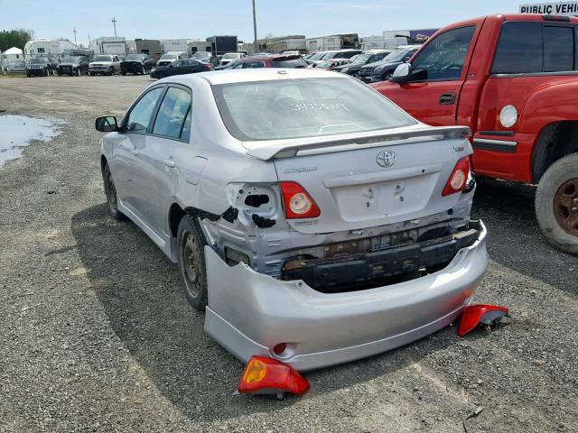 2T1BE40E49C003810 - 2009 TOYOTA COROLLA XR 银色 照片 3