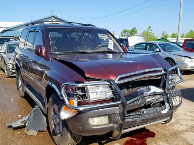 JT3HT05J0Y0113135 - 2000 TOYOTA LAND CRUIS BURGUNDY photo 1