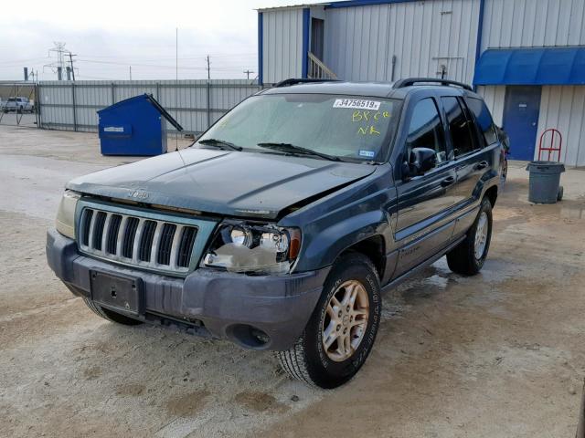 1J4GX48S44C218545 - 2004 JEEP GRAND CHER GREEN photo 2