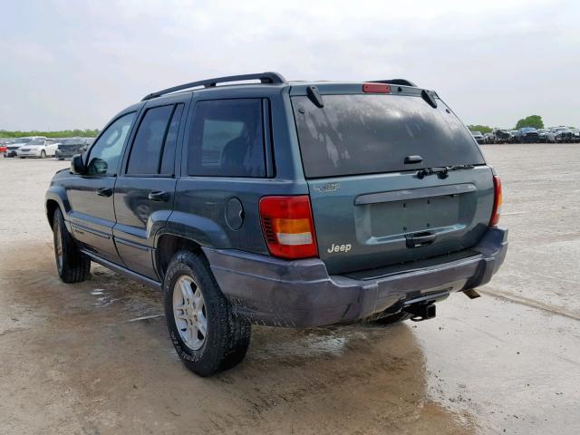 1J4GX48S44C218545 - 2004 JEEP GRAND CHER GREEN photo 3