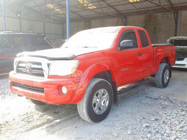 5TETU62N77Z443706 - 2007 TOYOTA TACOMA PRE RED photo 2