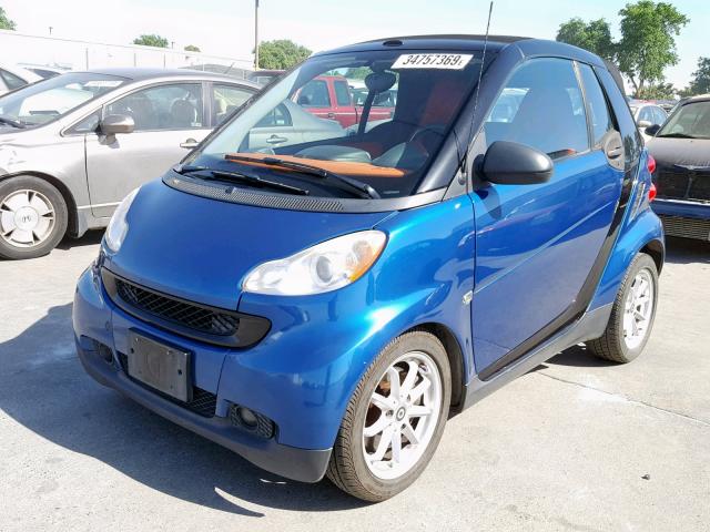 WMEEK31X28K106352 - 2008 SMART FORTWO PAS 蓝色 照片 2