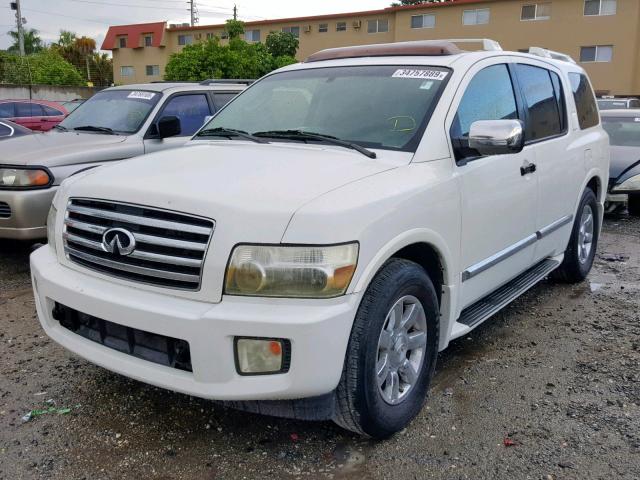 5N3AA08CX5N803654 - 2005 INFINITI QX56 WHITE photo 2