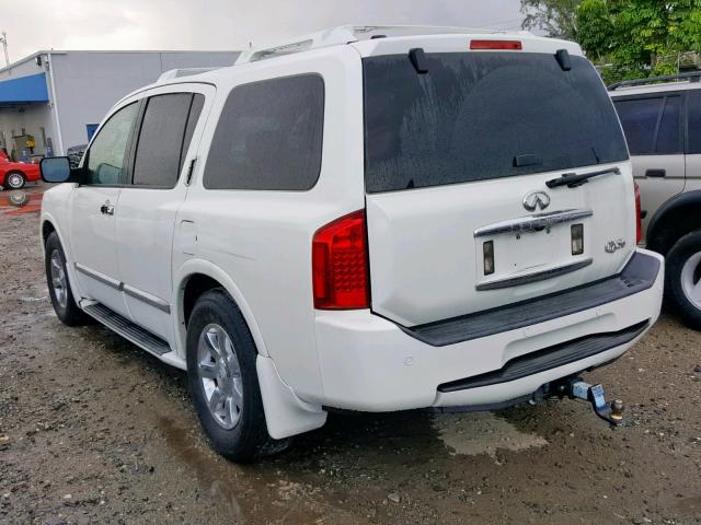 5N3AA08CX5N803654 - 2005 INFINITI QX56 WHITE photo 3