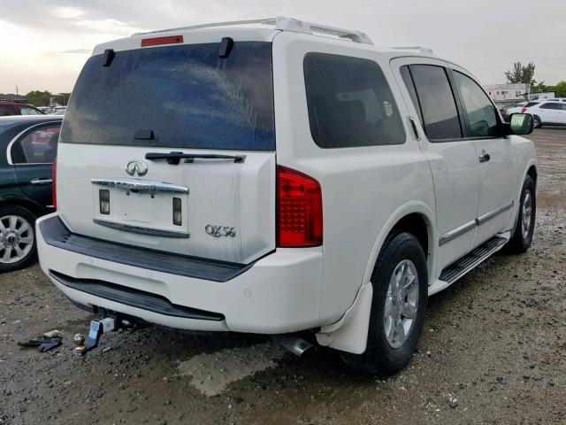 5N3AA08CX5N803654 - 2005 INFINITI QX56 WHITE photo 4