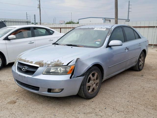 5NPEU46F76H126994 - 2006 HYUNDAI SONATA GLS BLUE photo 2