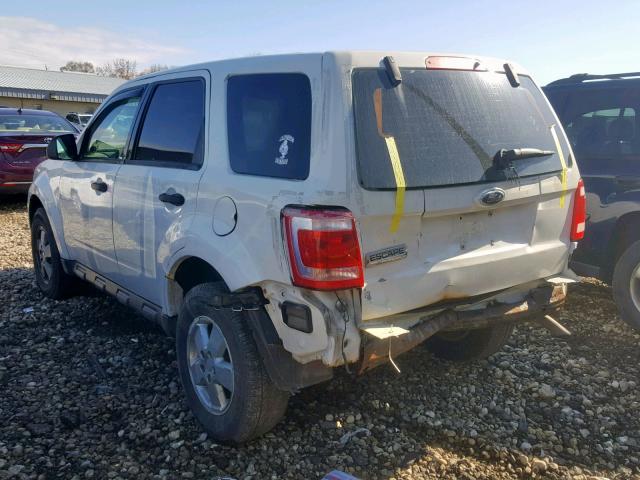 1FMCU02789KB77873 - 2009 FORD ESCAPE XLS WHITE photo 3