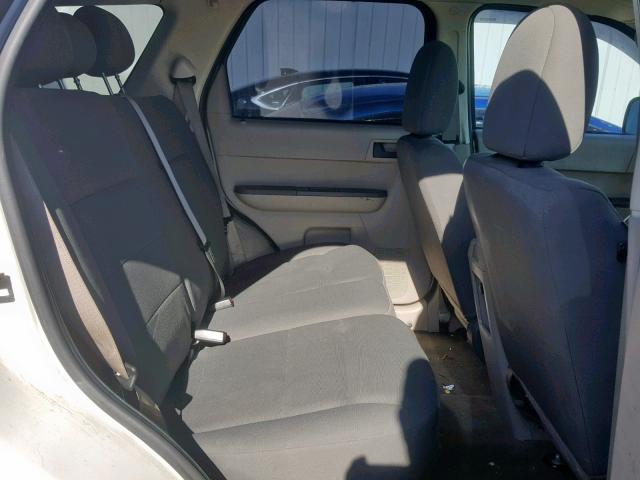 1FMCU02789KB77873 - 2009 FORD ESCAPE XLS WHITE photo 6