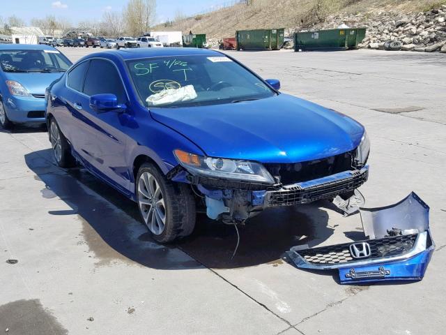 1HGCT2B82EA009160 - 2014 HONDA ACCORD EXL BLUE photo 1