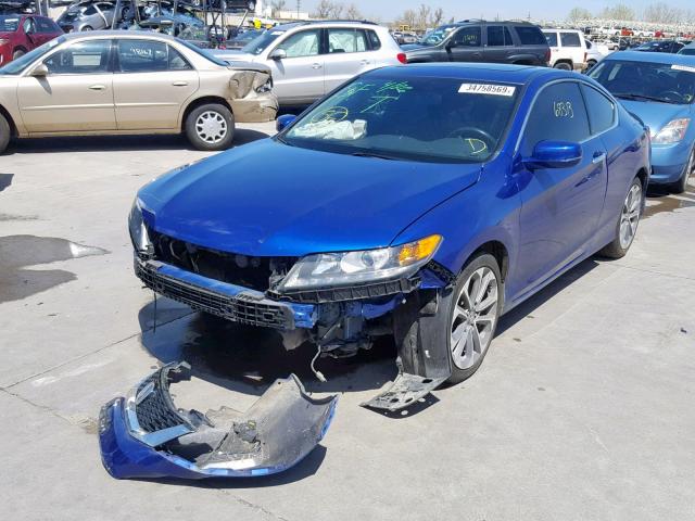 1HGCT2B82EA009160 - 2014 HONDA ACCORD EXL BLUE photo 2