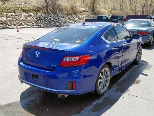 1HGCT2B82EA009160 - 2014 HONDA ACCORD EXL BLUE photo 4