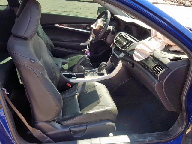 1HGCT2B82EA009160 - 2014 HONDA ACCORD EXL BLUE photo 5