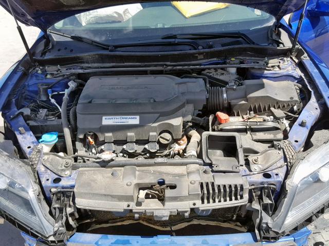 1HGCT2B82EA009160 - 2014 HONDA ACCORD EXL BLUE photo 7