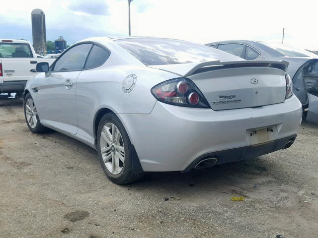 KMHHM66D47U255477 - 2007 HYUNDAI TIBURON GS SILVER photo 3