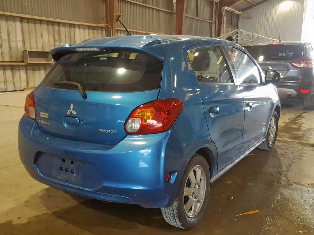 ML32A4HJ2FH042435 - 2015 MITSUBISHI MIRAGE ES BLUE photo 4