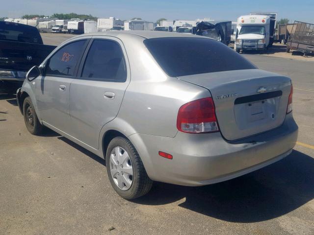 KL1TD526X5B321854 - 2005 CHEVROLET AVEO BASE SILVER photo 3