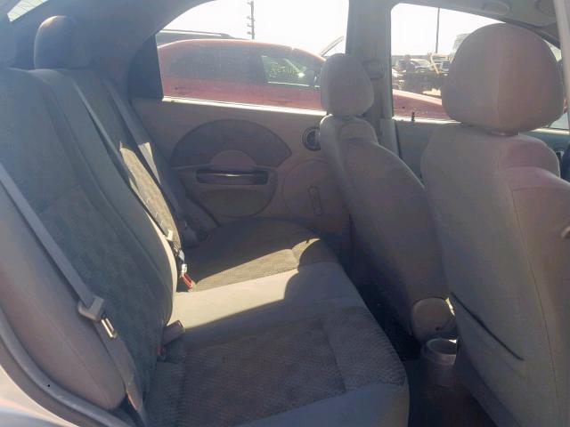 KL1TD526X5B321854 - 2005 CHEVROLET AVEO BASE SILVER photo 6