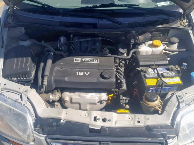 KL1TD526X5B321854 - 2005 CHEVROLET AVEO BASE SILVER photo 7