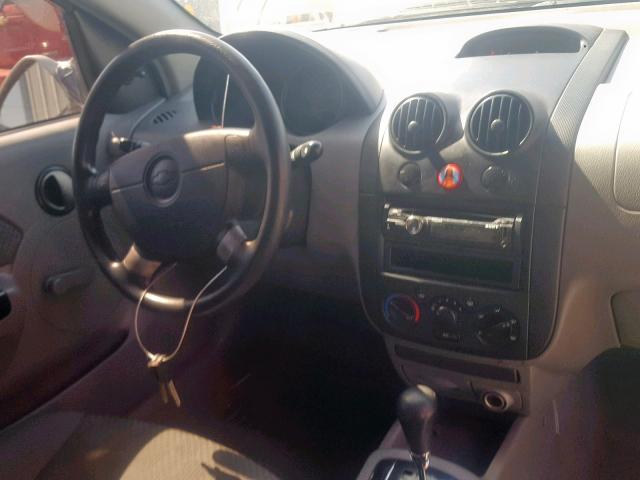 KL1TD526X5B321854 - 2005 CHEVROLET AVEO BASE SILVER photo 9