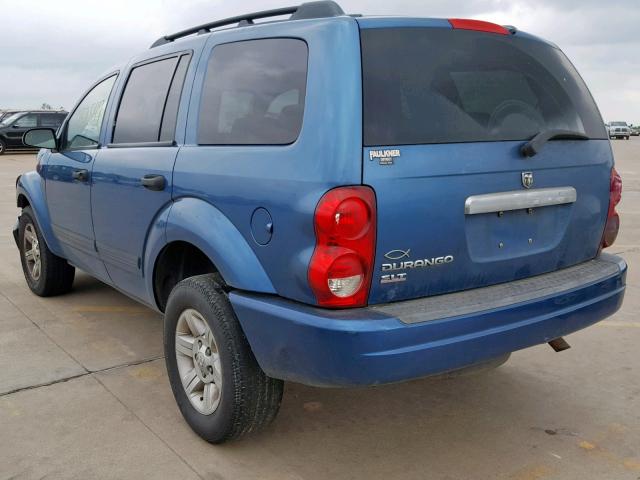 1D4HD48K94F202569 - 2004 DODGE DURANGO SL BLUE photo 3